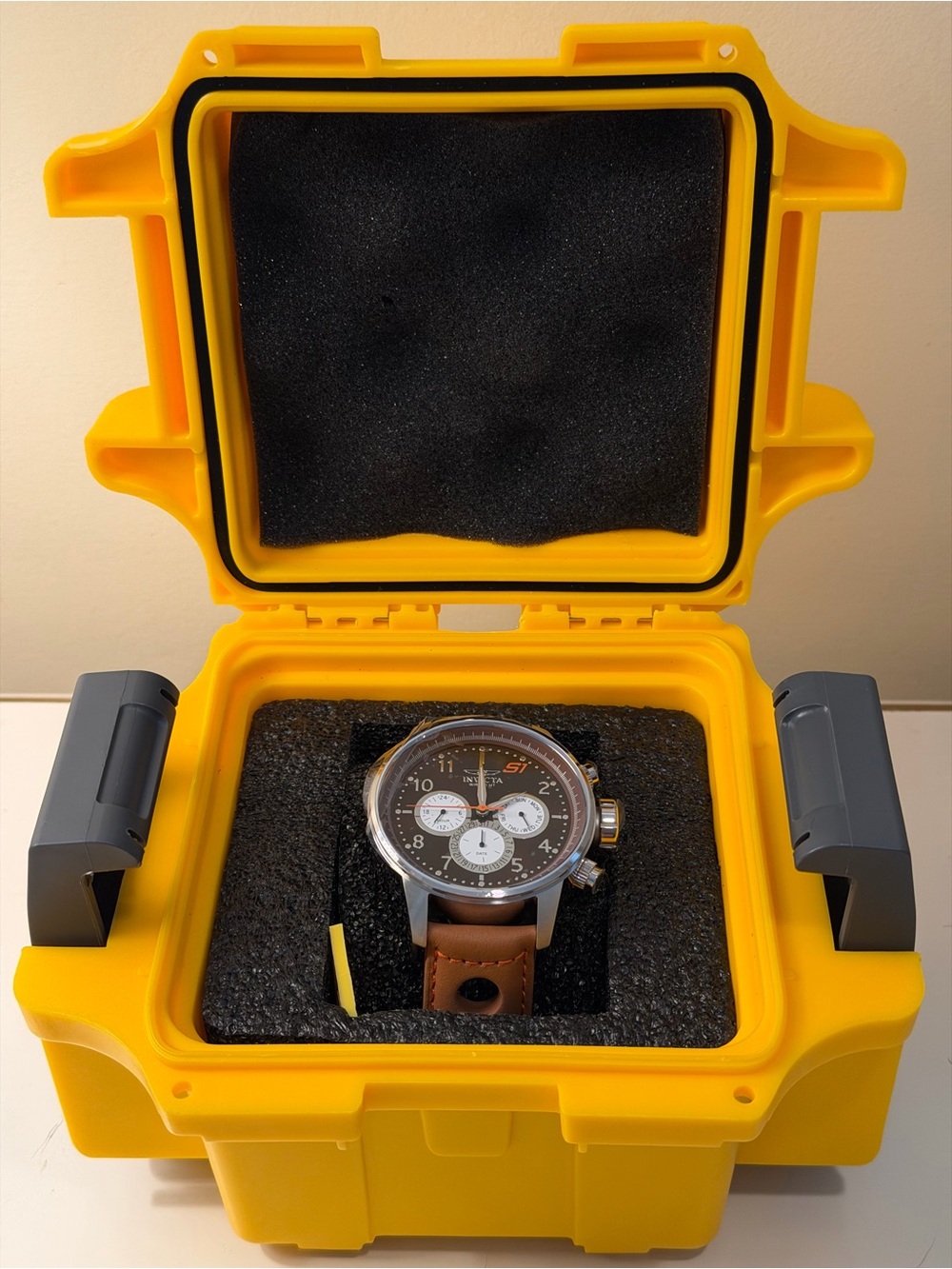 Invicta S1 Rally Champion Watch – 48mm | Brown Leather Strap | New with Case